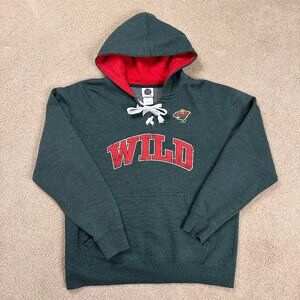 Minnesota Wild NHL Merchandise Hockey Jersey Hoodie Sweatshirt Adult Large Green